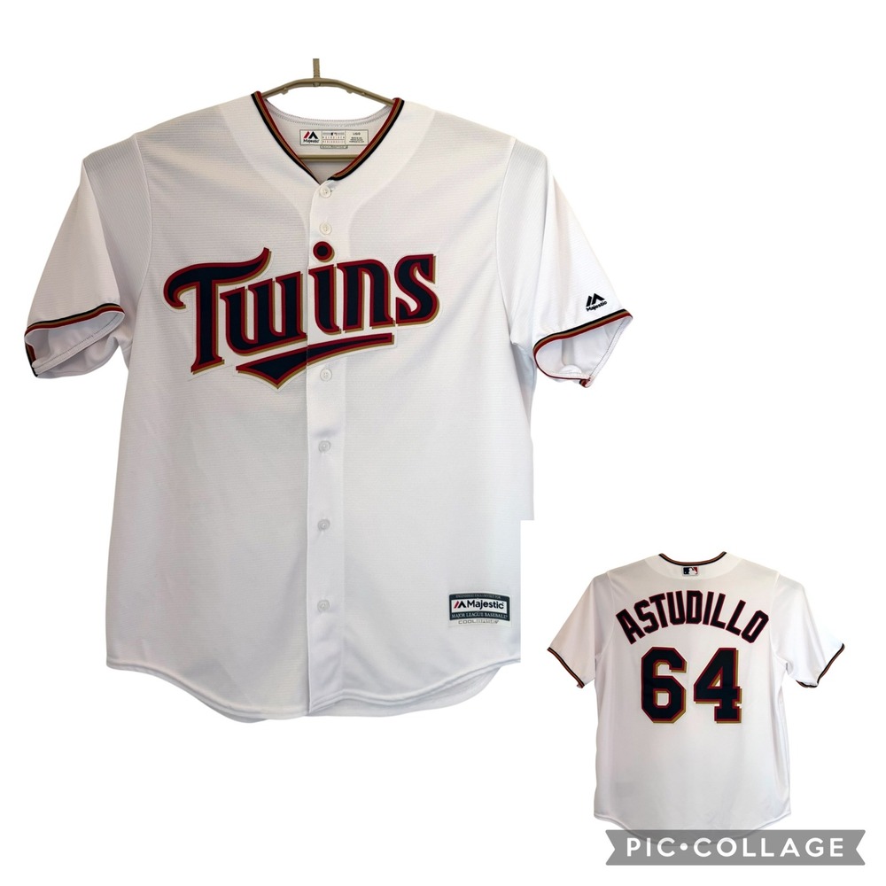 Majestic Minnesota Twins Willians Astudillo 64 La Tortuga Jersey VTG White Large